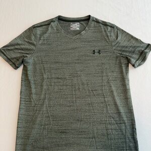 Under Armour Men's Heathered Black V-Neck Tee